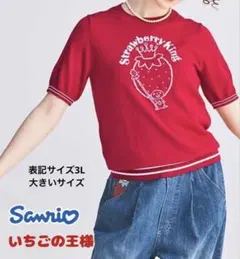 サンリオ いちごの王さま ニットトップス フェリシモ コラボ　サイズ3Lのサムネイル