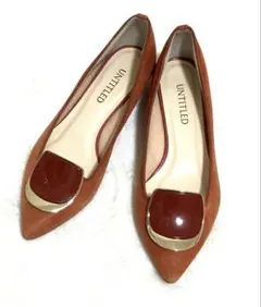 新品未使用 アンタイトル オレンジ パンプス