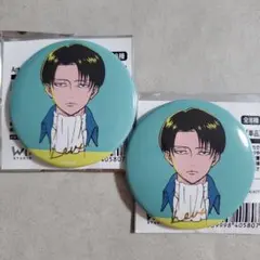 進撃の巨人　リヴァイ Art make 缶バッジ　2つ WIT STUDIO