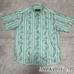 【美品】MILKBOY シャツ ブラウス ストライプ cat 猫 ユニセックスのサムネイル