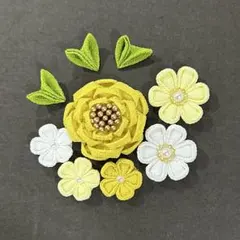 【No.653】つまみ細工　花パーツ