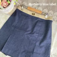 BURBERRY BLUE LABEL　デニム　バックルチャーム　スカート38