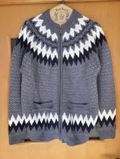 The Flat Head アーガイル柄カーディガンM