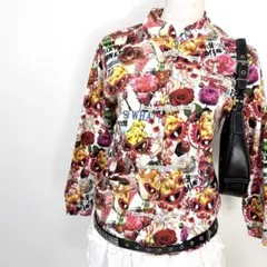 y2k❤️ HYSTERIC MINI チャイナボタン ロゴ総柄 ジップブルゾンのサムネイル