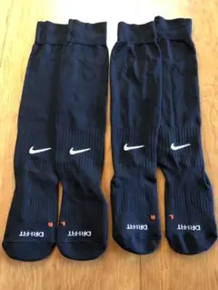 Nike ナイキ　サッカーソックス　ブラック2足セット　21-23cm