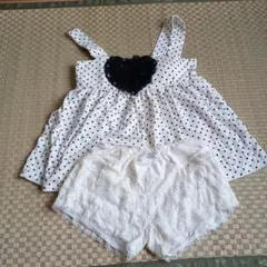 Sweet Cookie ドット柄セットアップ M-L 水玉