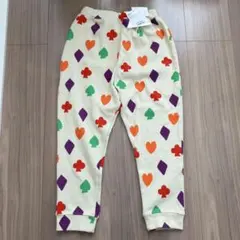 新品　未使用　マーキーズ カラフル　トランプ模様のリブパンツ 130cm