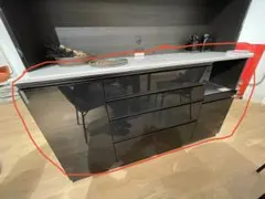 高橋木工所　160 キッチンカウンター (ブラック)食器棚　カップボード 在庫処分セール】高橋木工所 ココット キッチンボード 160