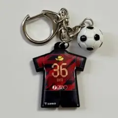 鹿島アントラーズ プレイヤーズユニフォームラバーキーホルダー ゴールド 佐藤海宏