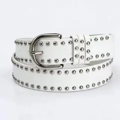 スタッズベルト　白　ホワイト　Y2K