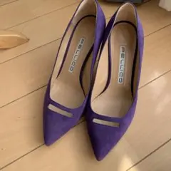 お値下げ】PELLICO パープル スエード クロスストラップサンダル38