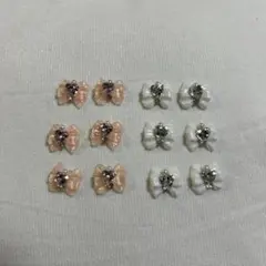 リボン型ネイルパーツ 12個セット