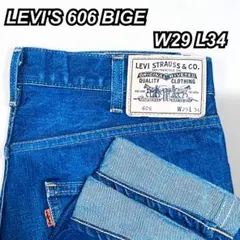 【希少】LEVI'S リーバイス606オレンジ ビッグE USA製 復刻デニム