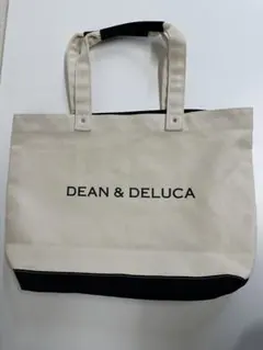 ディーンアンドデルーカ トートバッグ アイボリー ナチュラル ブラック