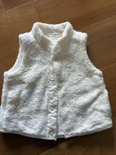 ホワイト フリース ベビーベスト