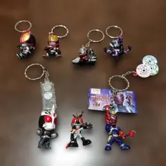 仮面ライダー キーホルダー 7点セット X 龍騎 王蛇 ファイズ 響鬼 オーズ