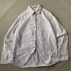90s vintage フランス製　くまボタン　シャツ　ホワイト