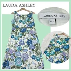 ✨美品✨LAURA ASHLEY 花柄 ノースリーブ ワンピース 上品 7 S