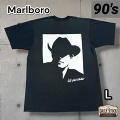 VINTAGE 古着 90s Marlboro カウボーイ Tシャツ 黒 L58 - メルカリ