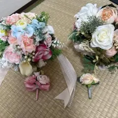 ウェディングブーケ 造花 2つセット