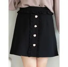 ROJITA ハート釦フリル台形スカート 量産型