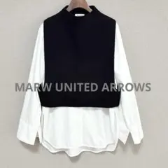 美品♡MARW UNITED ARROWS♡定価1.3ニットコンビブラウス