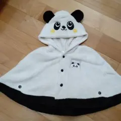 パンダデザイン ベビーポンチョ 50〜70サイズ
