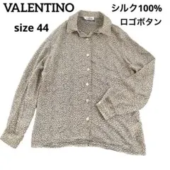 VALENTINO シルク100 シアー　シャツ　レオパード　44のサムネイル