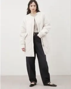 ミラオーウェン リバーシブル　キルティングジャケットコート