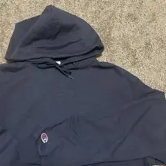 【古着】Champion ネイビー フード付きパーカーL