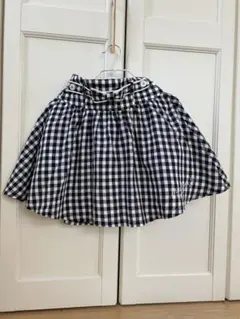 メゾピアノ ギンガムチェック フレアスカート