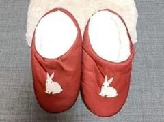 ルームシューズ ウサギ柄 23cm