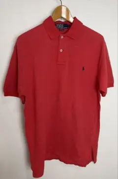 90’s USA製 Polo ポロ ラルフローレン　ポロシャツ 赤 M