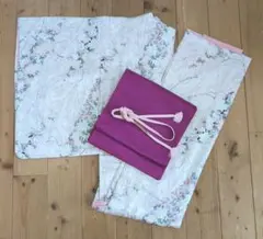 正絹　袷　着物【辻ヶ花　花絞り】/袋帯/帯締め/※帯揚げ