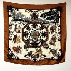 HERMES エルメス 冬のスケートデザイン スカーフ