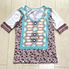 ETRO エトロ 総柄 ストレッチ Tシャツのサムネイル