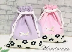 No.586 ハンドメイド♪巾着袋　2点セット☆感謝価格☆