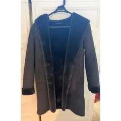 UNIQLO フード付きムートンコート グレー