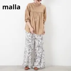 malla マーラ ギャザー バックボタン ブラウス 日本製 コットン100%のサムネイル