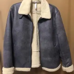 グレー ボアライニング ジャケット
