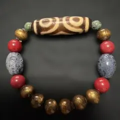 秘蔵天珠‼️西蔵老礦古代伝承七線天珠ブレスレット - メルカリ