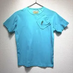 【初期作】W&LT パクパクくん水色 半袖Tシャツ ポケット付き