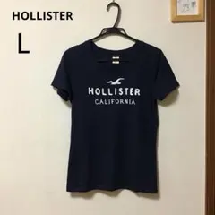 レディース　HOLLISTER Tシャツ　ネイビー　Lサイズのサムネイル