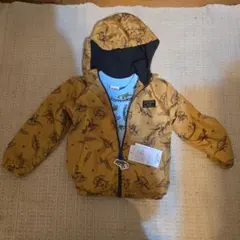 キッズ用 恐竜柄 パーカージャンパーと長袖シャツセット