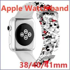 Apple Watch バンド プリントバンド 38/40/41ｍｍ white