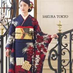 成人式 振袖 フルセット 正絹 紺地 155cm~165cm用【985】 成人式 振袖 フルセット 正絹 紺地 155cm~165cm用【985】 - メルカリ