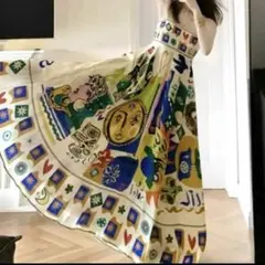 絵画風 キャミワンピース リゾート セレブ ロング ワンピースS