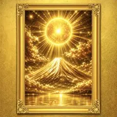 【風水最高位】金運上昇・宝くじ当選祈願 黄金の女神像 圧倒的オーラのアート 黄金鳳凰と逆さ富士・生命の花】金運覚醒 宝くじ高額当選 開運アート