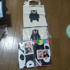 くまモン 不織布バッグ２枚&レジャーシート２枚セット