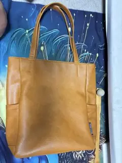 キャメル色レザートートバッグ